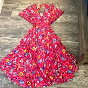 Spell and the gypsy Lovebird kimono style dress XS